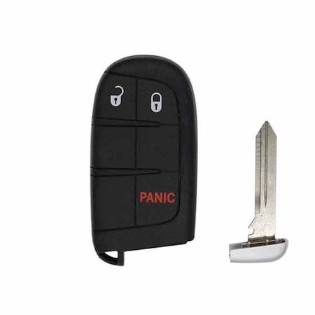 Keyless Factory KeylessFactory: Dodge / Jeep / Chrysler 3-Button Smart Key Shell w/ Emergency Key SKS-CHY-1446-3